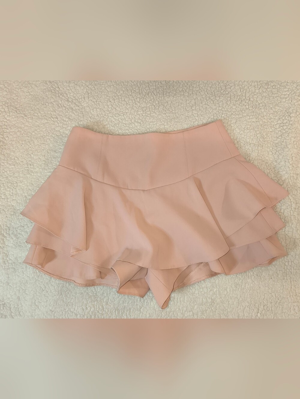 Zara Blush Pink Ruffle Skort Shorts